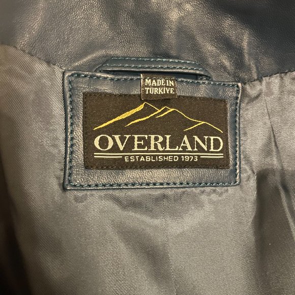 NWT Overland Sheepskin Co. Size Large Alessandra Leather Jacket in Petrol - Picture 6 of 6